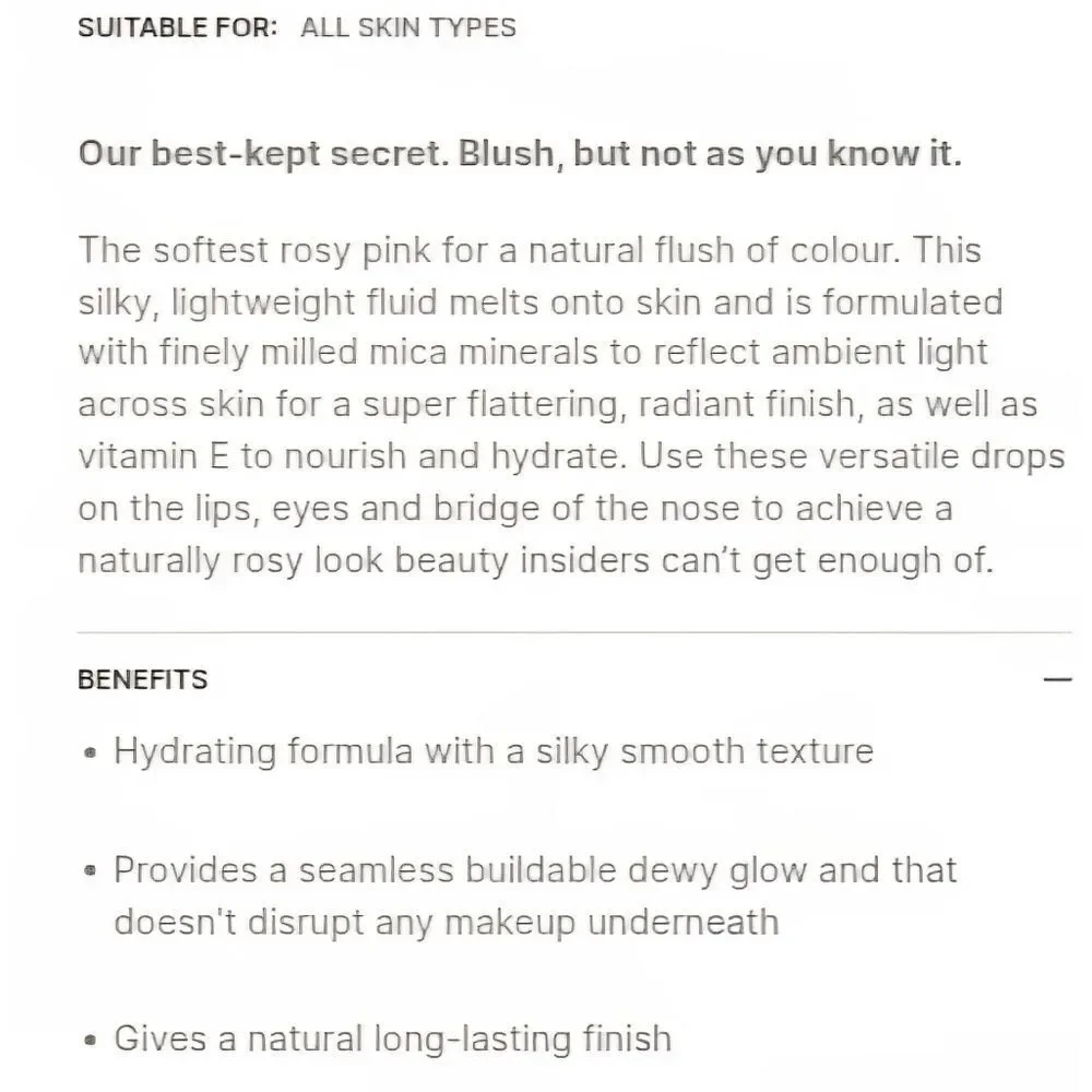 RODIAL Blush Drops In Frosted Pink 15ml NEW LIQUID BLUSH MSRP $55
